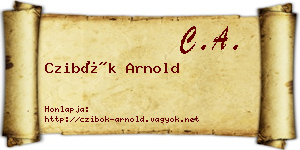 Czibók Arnold névjegykártya