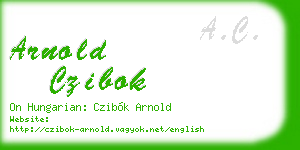 arnold czibok business card