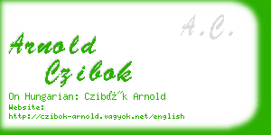 arnold czibok business card